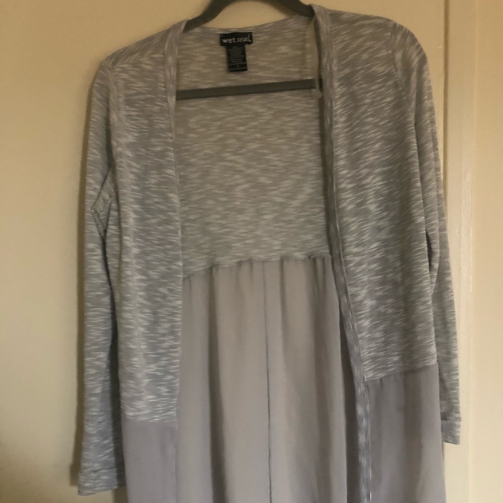 Thin silver cardigan